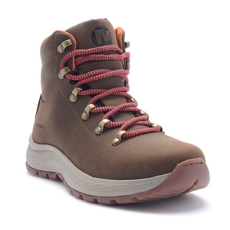 Botas Trekking Mujer Merrell Chalten Borcego Cuero Natural